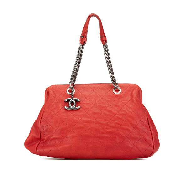 Chanel Handbags - Pre-Loved Chanel Medium Quilted Caviar Frame Tote